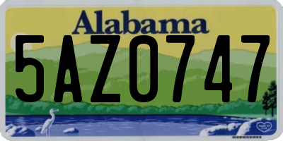 AL license plate 5AZ0747