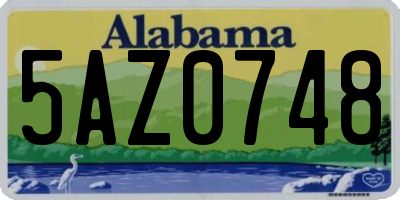 AL license plate 5AZ0748