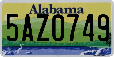 AL license plate 5AZ0749