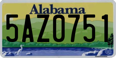 AL license plate 5AZ0751