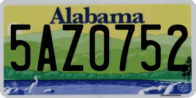 AL license plate 5AZ0752