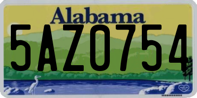 AL license plate 5AZ0754