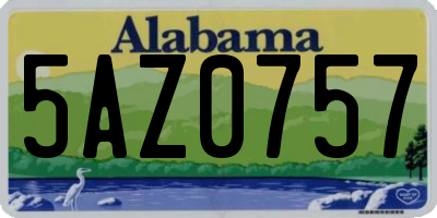AL license plate 5AZ0757
