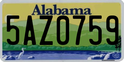 AL license plate 5AZ0759