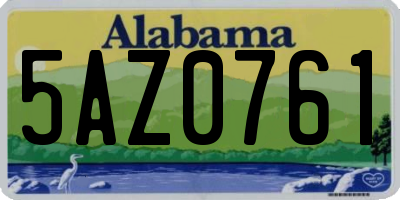 AL license plate 5AZ0761