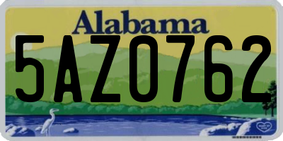 AL license plate 5AZ0762