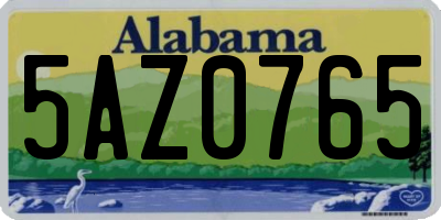 AL license plate 5AZ0765