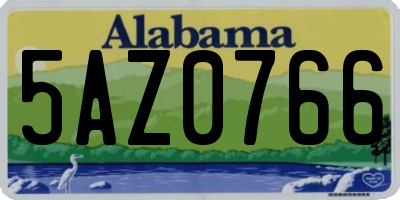 AL license plate 5AZ0766