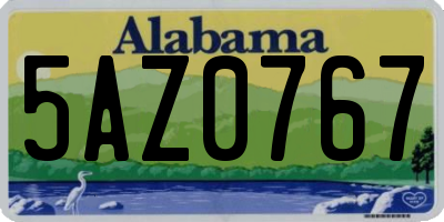 AL license plate 5AZ0767