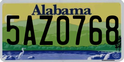 AL license plate 5AZ0768