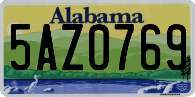 AL license plate 5AZ0769