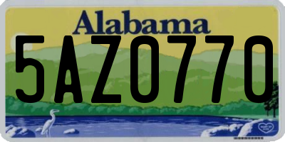 AL license plate 5AZ0770