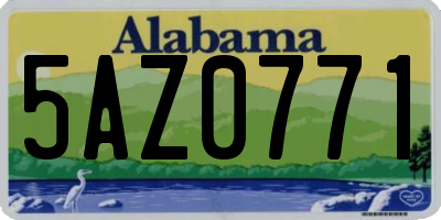 AL license plate 5AZ0771