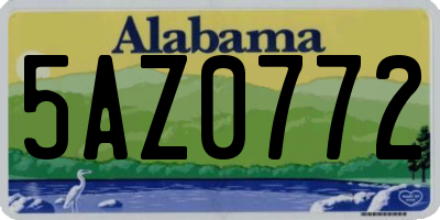 AL license plate 5AZ0772