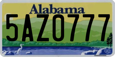 AL license plate 5AZ0777