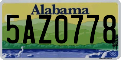 AL license plate 5AZ0778