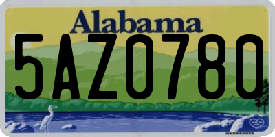AL license plate 5AZ0780