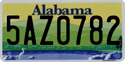 AL license plate 5AZ0782
