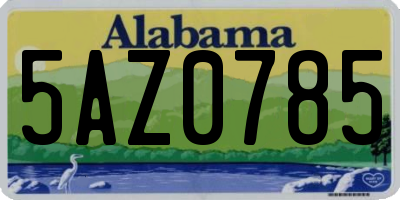 AL license plate 5AZ0785