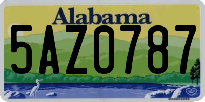 AL license plate 5AZ0787