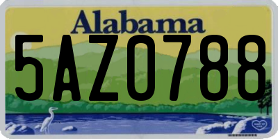 AL license plate 5AZ0788