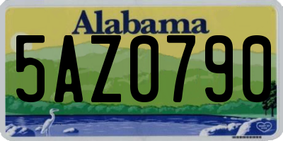 AL license plate 5AZ0790