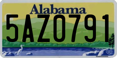 AL license plate 5AZ0791