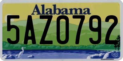 AL license plate 5AZ0792
