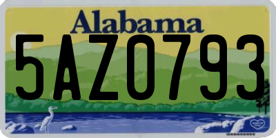 AL license plate 5AZ0793