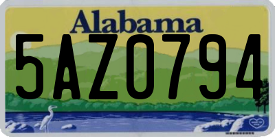 AL license plate 5AZ0794