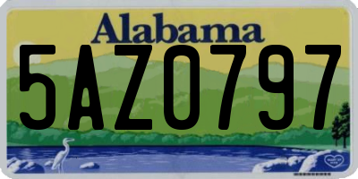 AL license plate 5AZ0797
