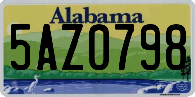AL license plate 5AZ0798