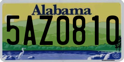AL license plate 5AZ0810