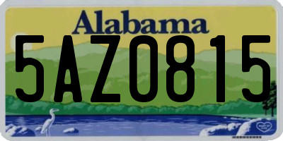AL license plate 5AZ0815