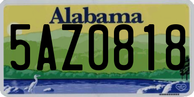 AL license plate 5AZ0818