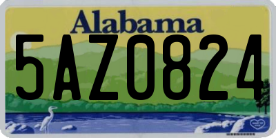 AL license plate 5AZ0824