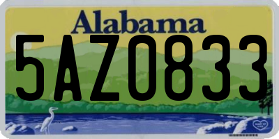 AL license plate 5AZ0833