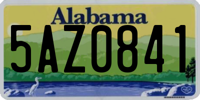 AL license plate 5AZ0841