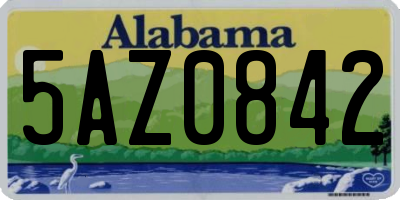 AL license plate 5AZ0842