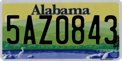 AL license plate 5AZ0843