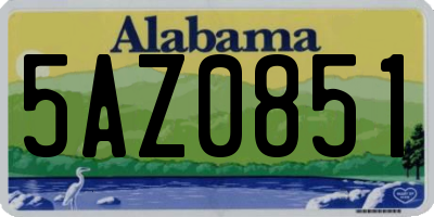 AL license plate 5AZ0851