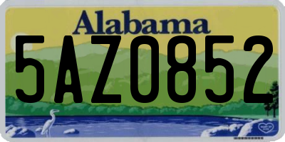 AL license plate 5AZ0852