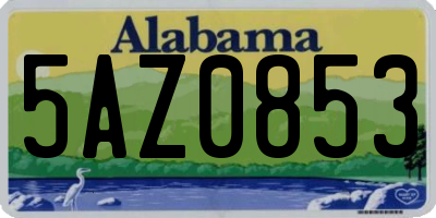 AL license plate 5AZ0853