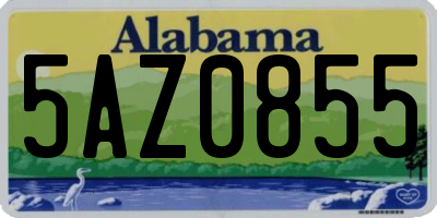 AL license plate 5AZ0855
