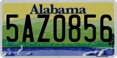 AL license plate 5AZ0856