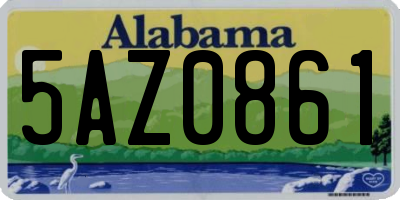 AL license plate 5AZ0861