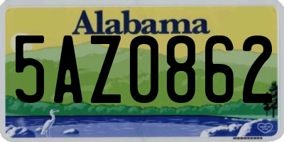 AL license plate 5AZ0862