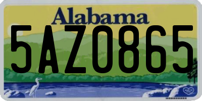 AL license plate 5AZ0865
