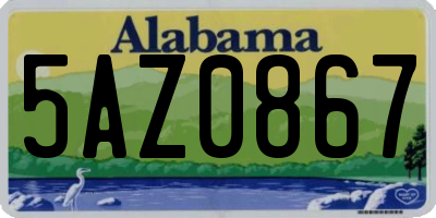 AL license plate 5AZ0867