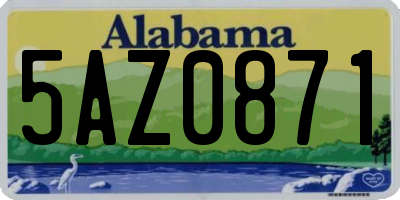 AL license plate 5AZ0871